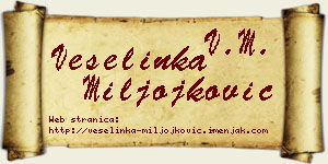 Veselinka Miljojković vizit kartica